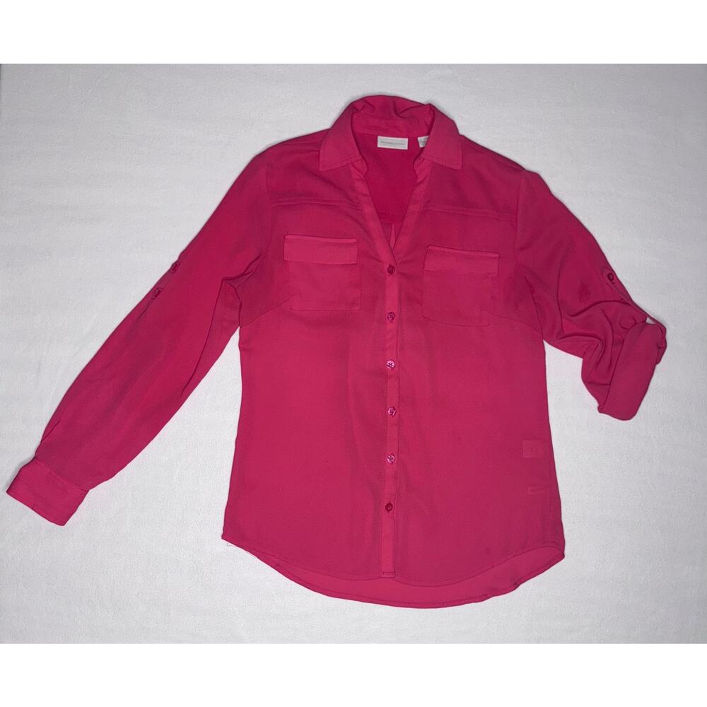 NY & Co Adjustable Sleeve Blouse